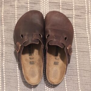 Birkenstock Boston - Oil Rubbed Brown - Size 38 Regular